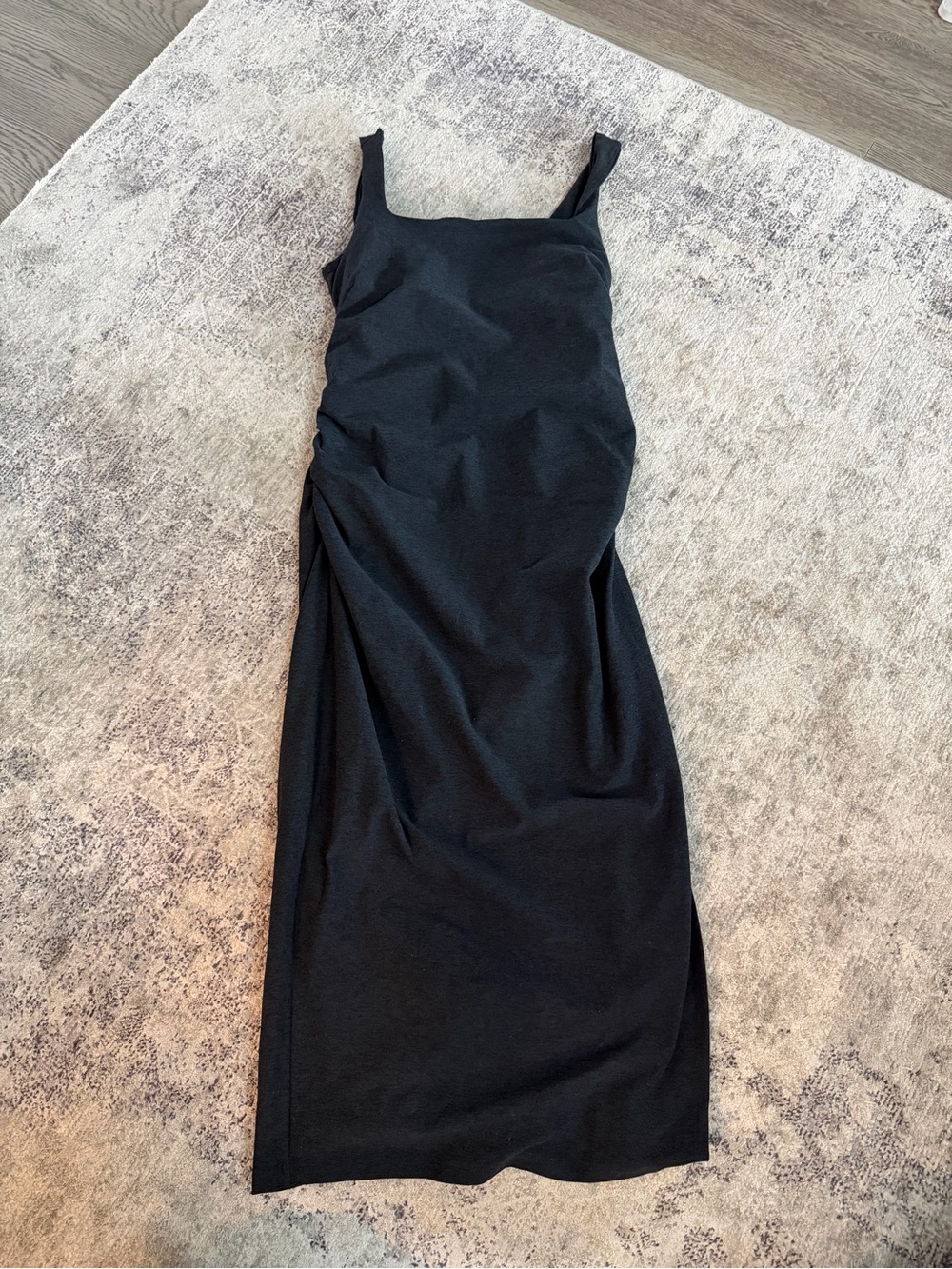 Beyond the Bump Black Square-Neck Midi Dress